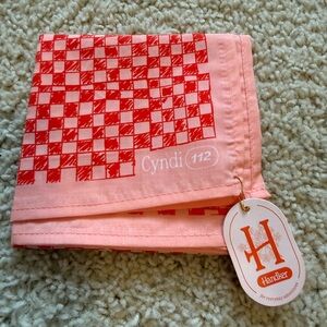 Handker Cyndi # 112 Pink and Red Checkered Bandana